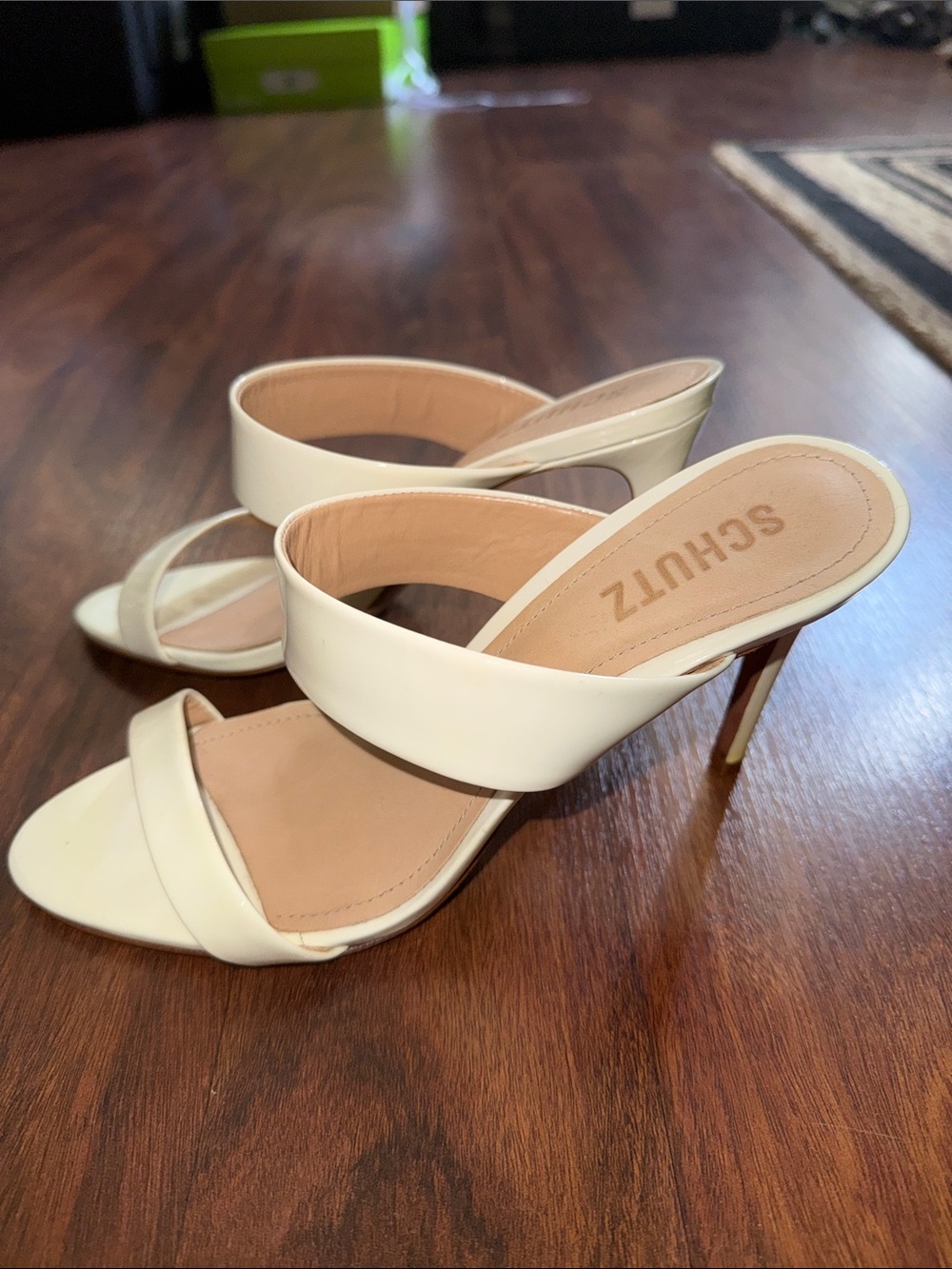 SCHUTZ Cream Double-Strap Slide Mules - Picture 4 of 7